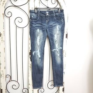 Rue 21 Premier distressed skinny jeans 5/6